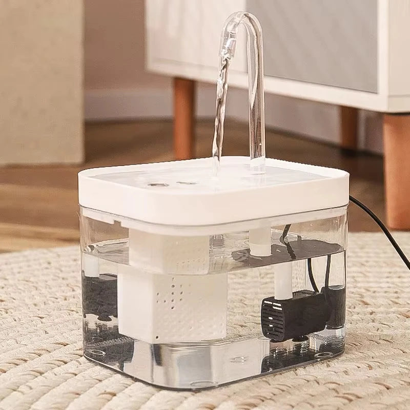 Transparent Circulating Pet Water Fountain