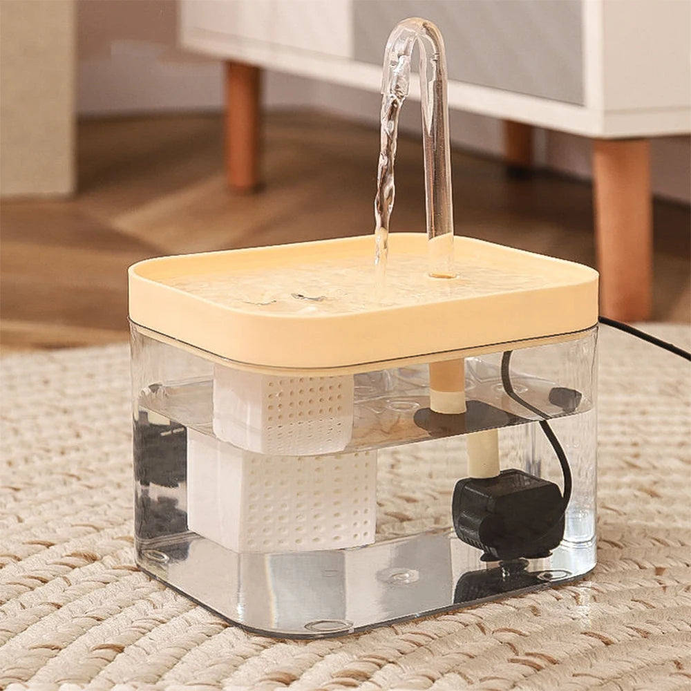 Transparent Circulating Pet Water Fountain