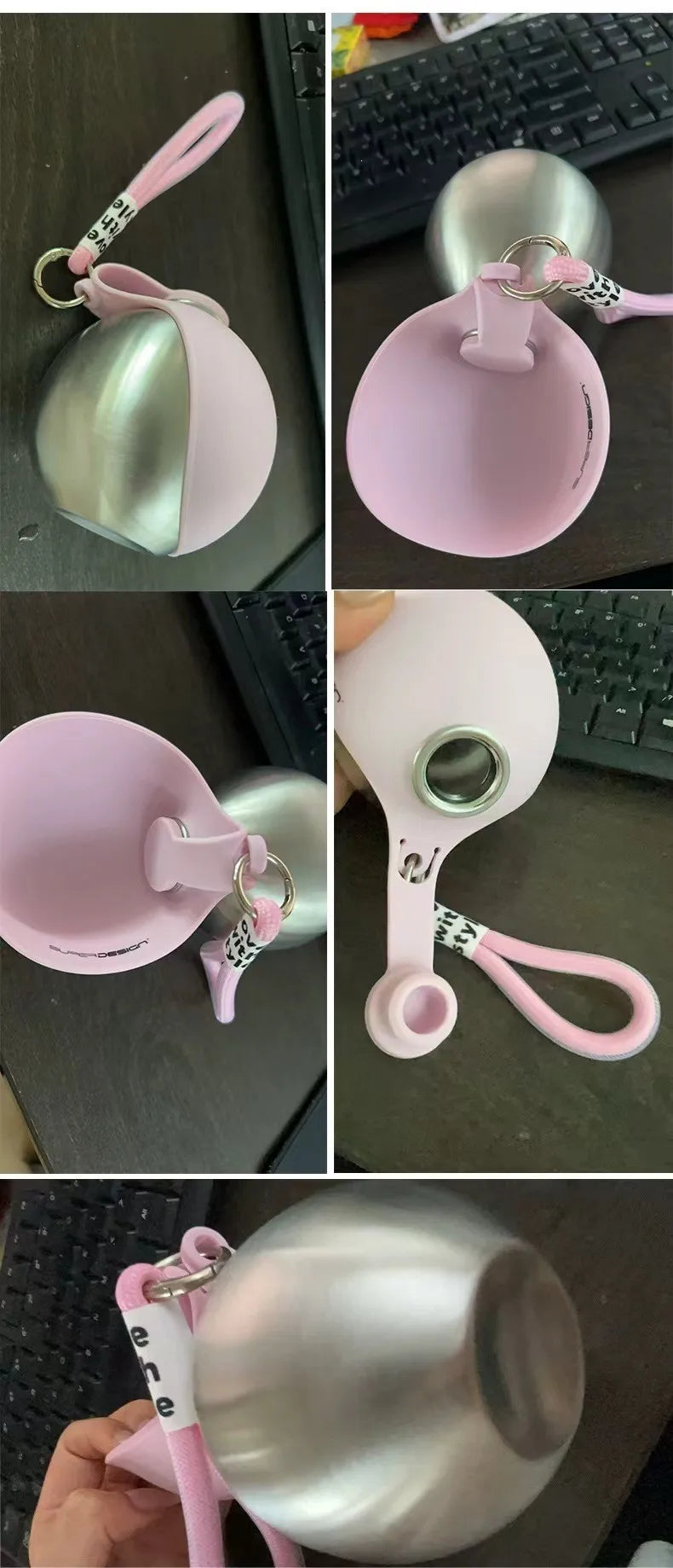 Stainless Steel Portable Dog Water Bottle with Bowl