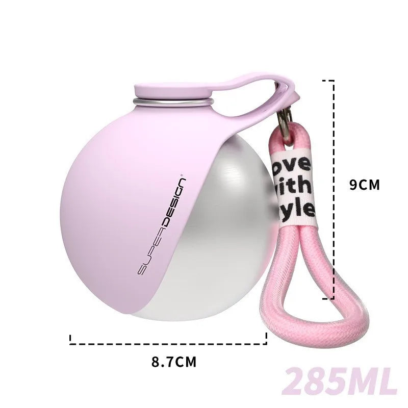 Stainless Steel Portable Dog Water Bottle with Bowl