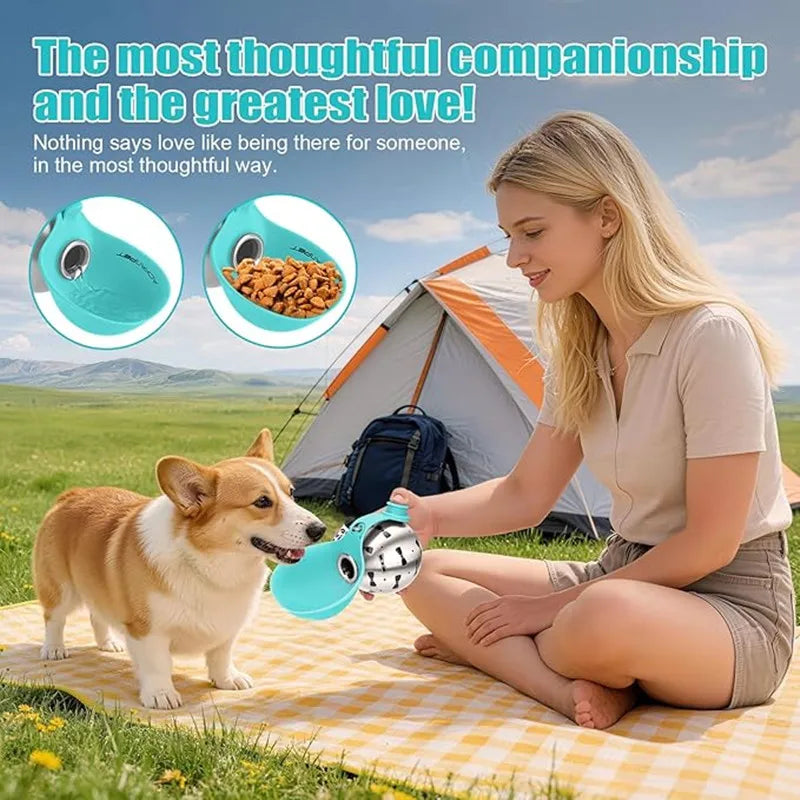 Stainless Steel Portable Dog Water Bottle with Bowl