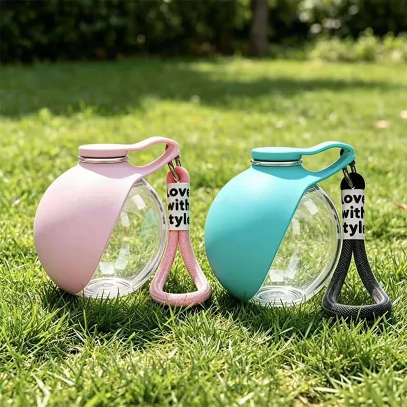 Stainless Steel Portable Dog Water Bottle with Bowl
