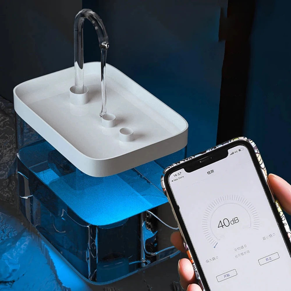 Transparent Circulating Pet Water Fountain