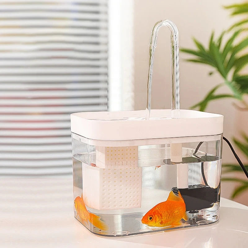 Transparent Circulating Pet Water Fountain