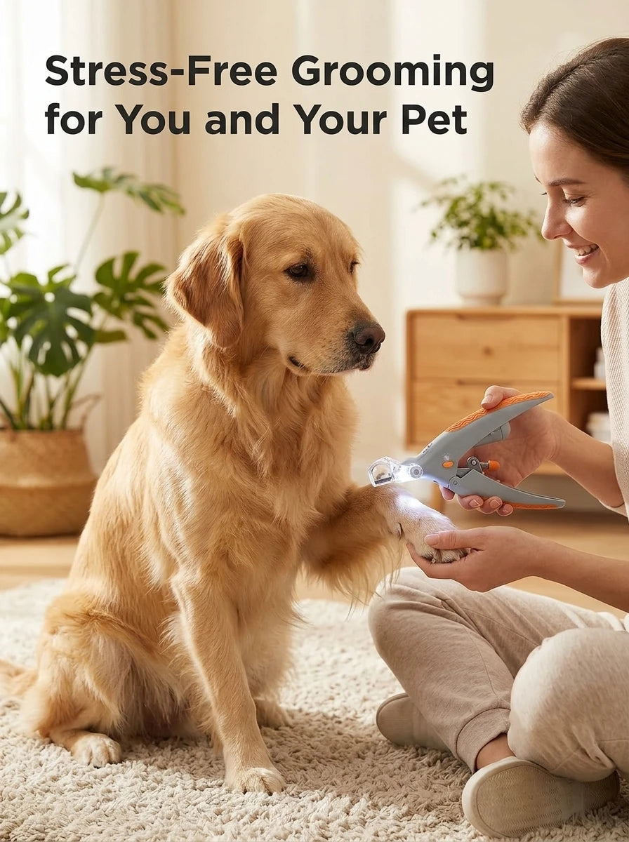 LED Pet Nail Clippers with Magnifier