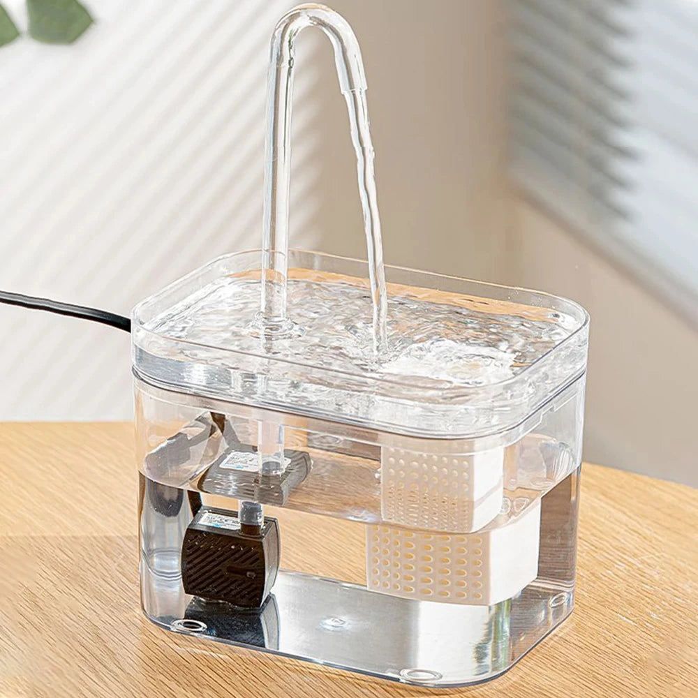 Transparent Circulating Pet Water Fountain