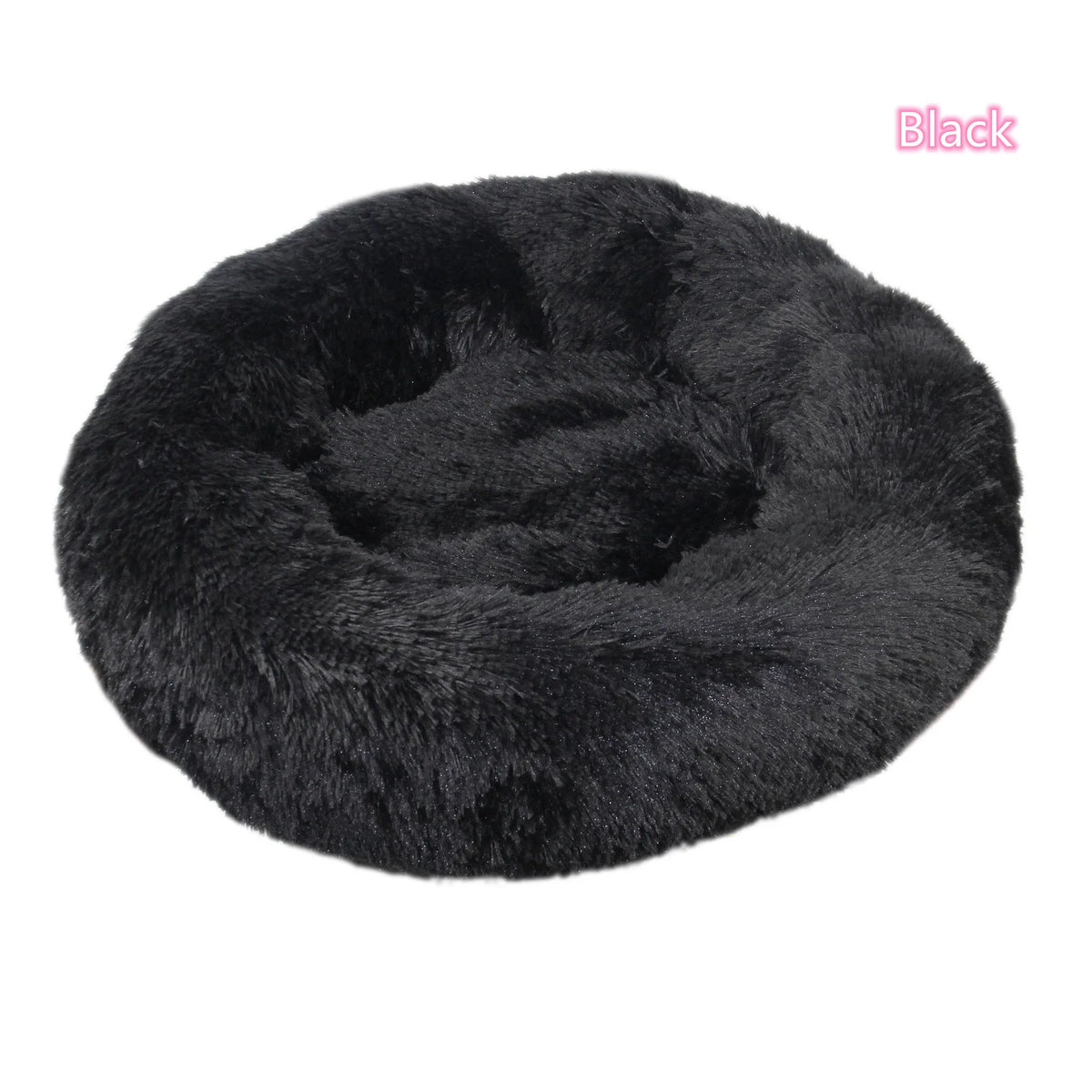 Donut Cuddler Calming Pet Bed - Black