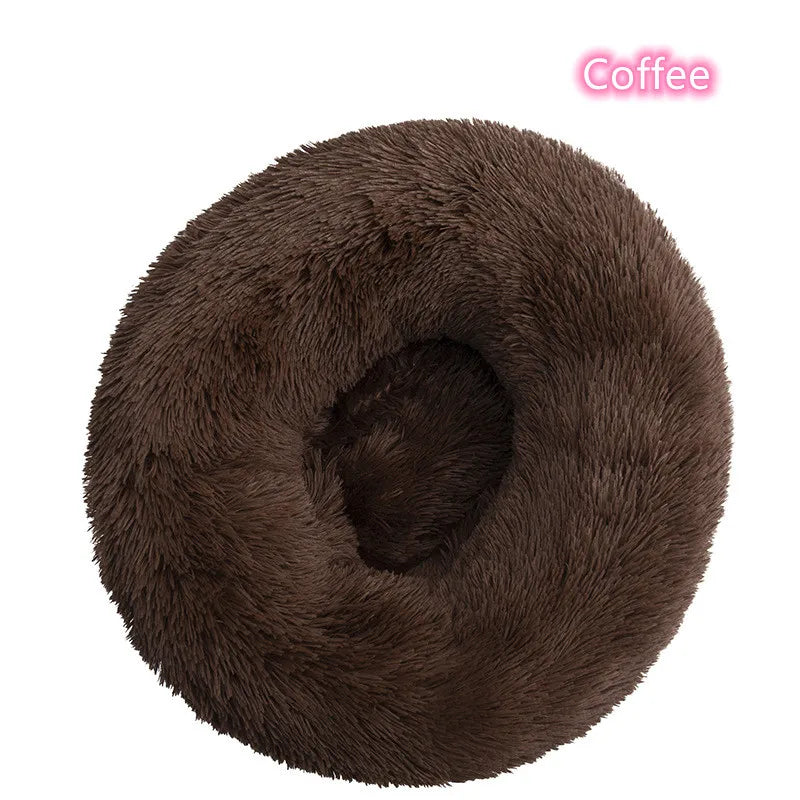 Donut Cuddler Calming Pet Bed - Coffee