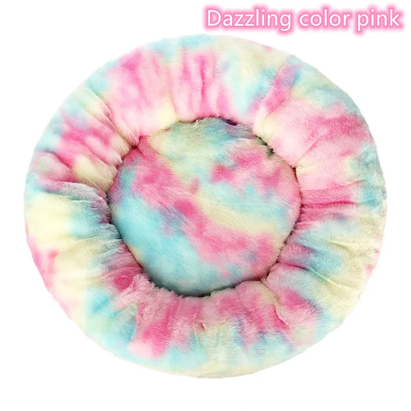 Donut Cuddler Calming Pet Bed - Dazzling Color
