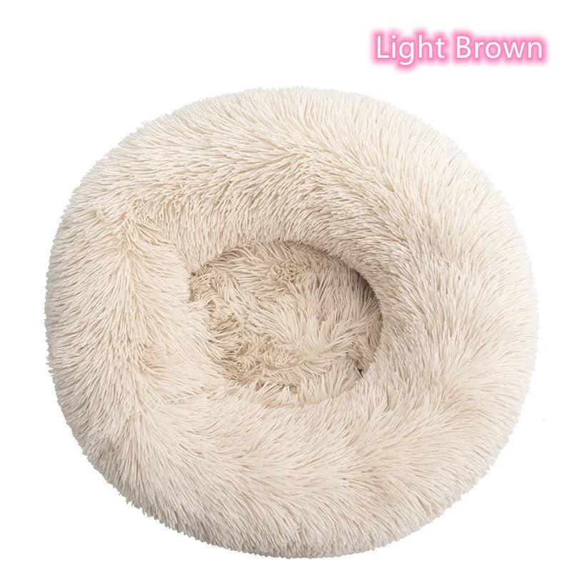 Donut Cuddler Calming Pet Bed - Light Brown